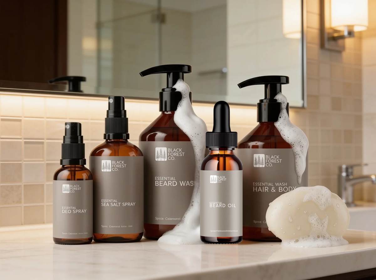 Black Forest Company Naturpflegeprodukte im Badezimmer