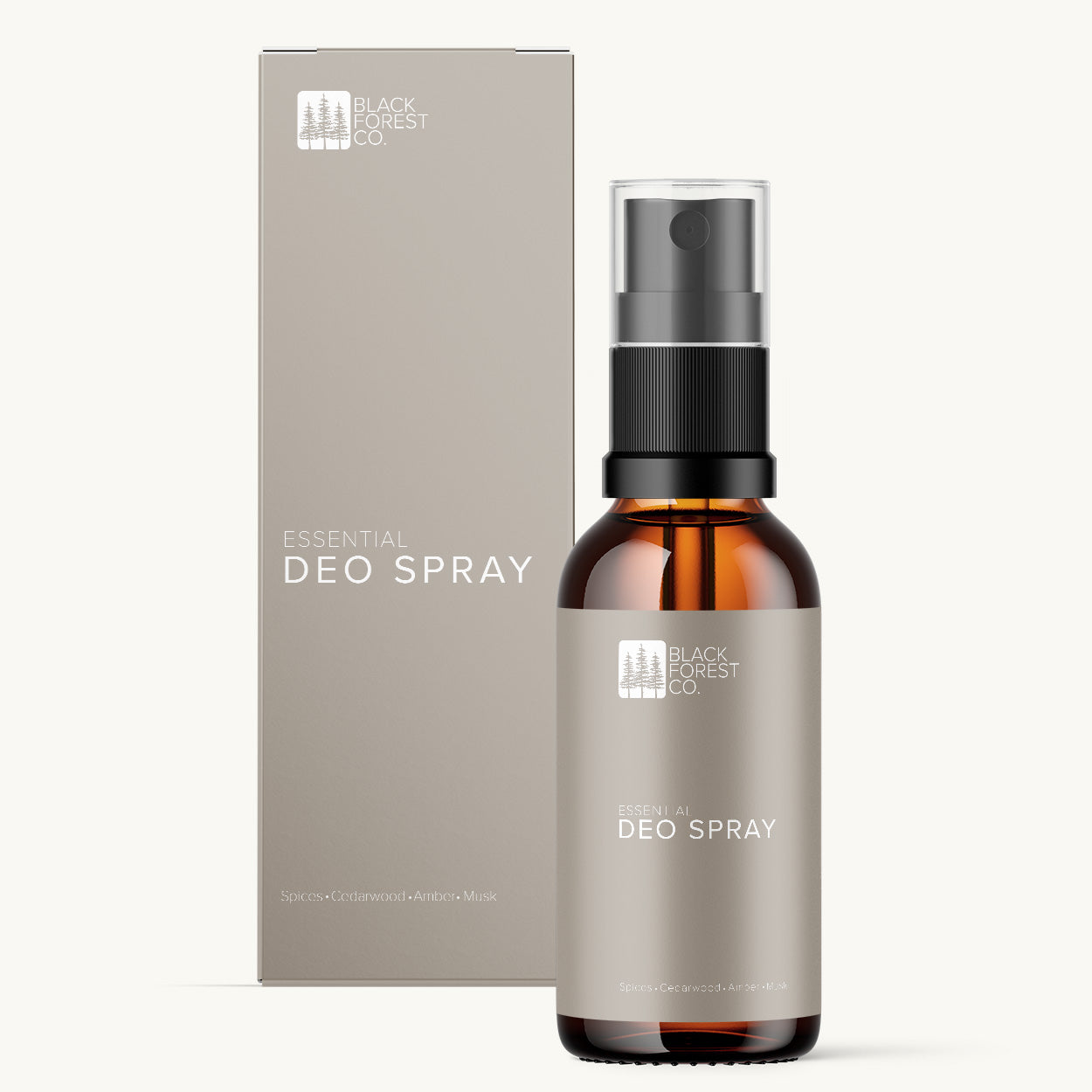 Essential Deo Spray – natürliches Premium Deo ohne Aluminium für empfindliche Haut von Black Forest Co.